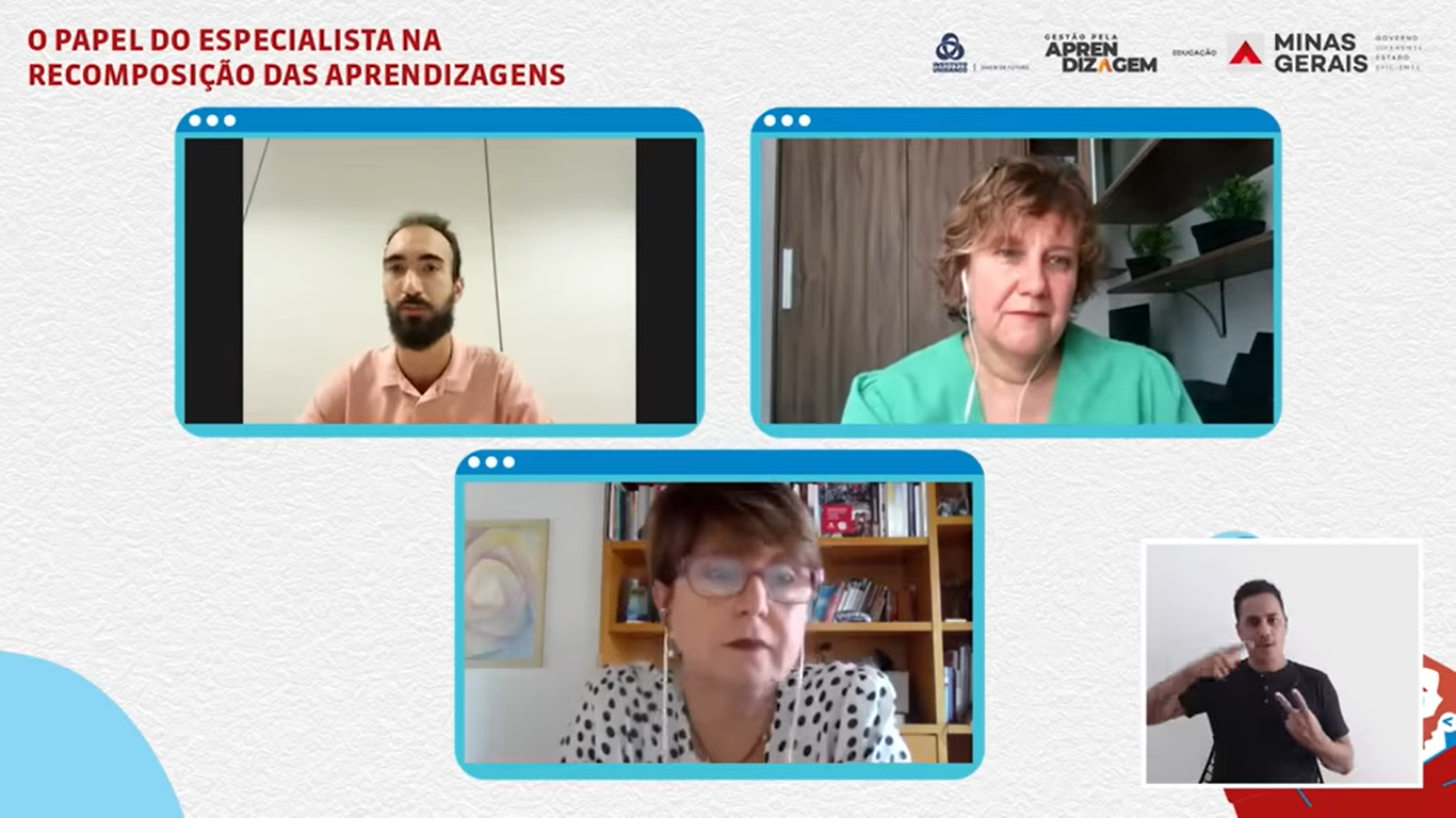 Especialistas de educação básica de Minas Gerais participam de webinário sobre seu papel na recomposição das aprendizagens