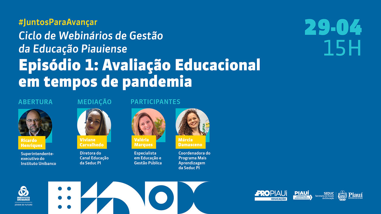 Webinário discute a importância da realização de Avaliações Diagnósticas na rede pública